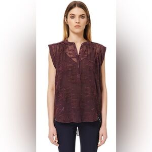Rebecca Taylor Aztec Silk Top